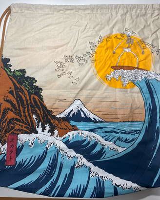 Borsa in cotone fantasia super capiente