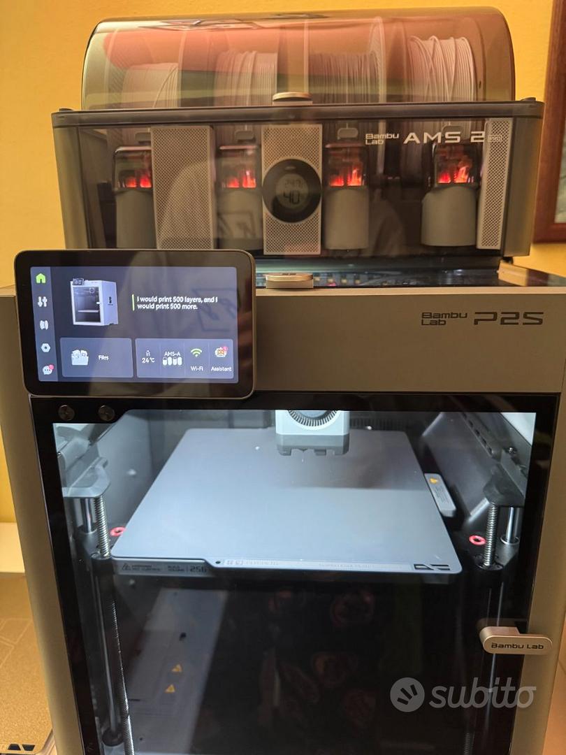 Stampante 3D Bambu Lab P2S Combo Con AMS 2 Pro | FDM CoreXY Fino A 600 Mm/s, Multi-colore E AI Detection
