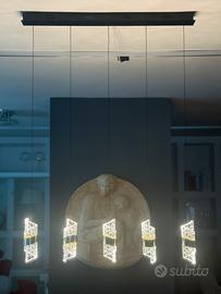 Lampadario a sospensione con cristalli di design