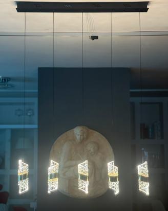 Lampadario a sospensione con cristalli di design