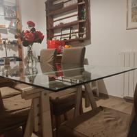 piano in vetro temperato  di qualità artigianale.