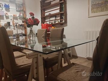 piano in vetro temperato  di qualità artigianale.