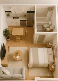 Grazioso monolocale arredato a sesto calende