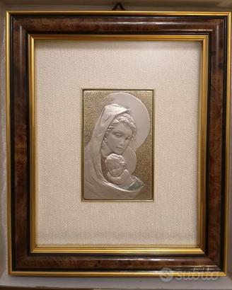 Placca in argento con Madonna
