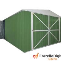 Box auto in Acciaio lamiera 360x514cm 18mq verde
