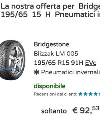 pneumatici invernali 195-65 r15