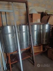 4 contenitori in acciaio inox 