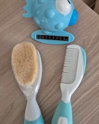 spazzola e pettine + termometro da bagno chicco