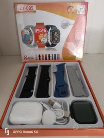 Smartwatch con 4 Cinturini Colorati + Cuffie Bluet