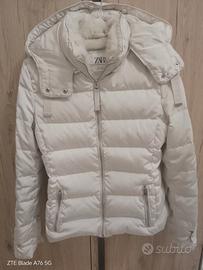 Piumino Zara Bianco TAGLIA S da donna