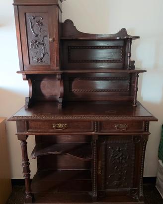 Credenza d'epoca da salotto/ingresso con alzata