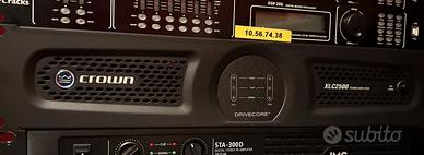 Finale di potenza Crown xlc 2500