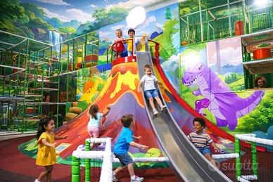 Gioco Vulcano Playground con Arrampicata e Scivolo