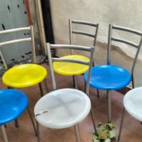 Sedie da cucina colorate