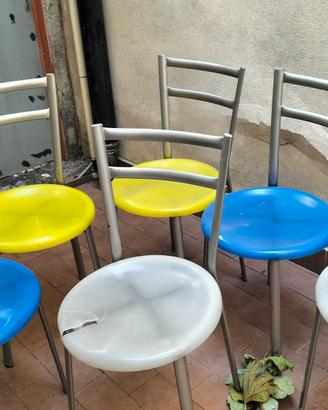Sedie da cucina colorate