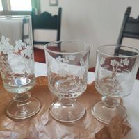 Servizio bicchieri con fiori