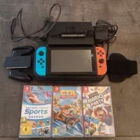 Nintendo Switch + 3 giochi + custodia console
