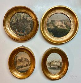 Serie di incisioni con miniatura antiche.