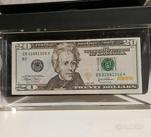 Banconota 20 Dollari USA 2004 in Plexiglass