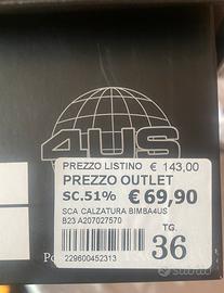 Scarpe Paciotti 4 us bambina