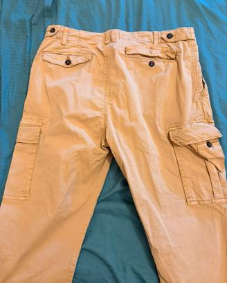 Pantaloni cargo marrone chiaro tg 36