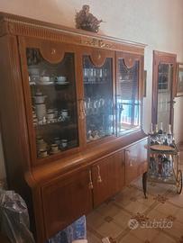 Vetrina Stile Impero, in legno mogano