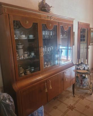 Vetrina Stile Impero, in legno mogano