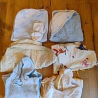 set accappatoio, copri passeggino, lenzuolino