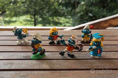 Lotto 6 Puffi vintage Peyo Schleich anni ’70-’80