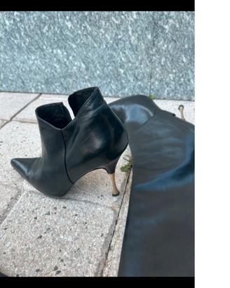 Stivale nero in vera pelle m 40 AVC