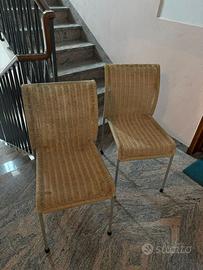 2 Sedie da cucina in paglia SOLO RITIRO