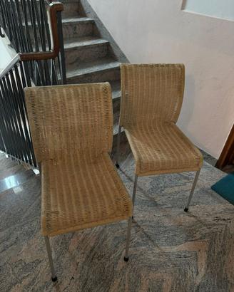 2 Sedie da cucina in paglia SOLO RITIRO