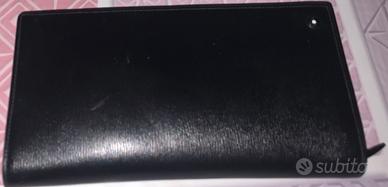 PORTAFOGLIO E PORTACARTE MONTBLANC NERO IN PELLE