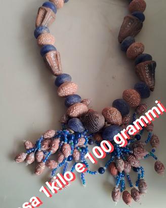 grande e pesante COLLANA TRIBALE AFRICA CERIMONIA 