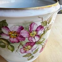 Vaso grande Fiori rosa Dipinto a mano Italia Vinta