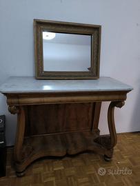 Consolle dell'800 + specchio = €250