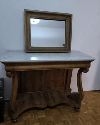 Consolle dell'800 + specchio = €250