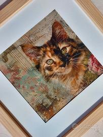 quadro con stampa gatto