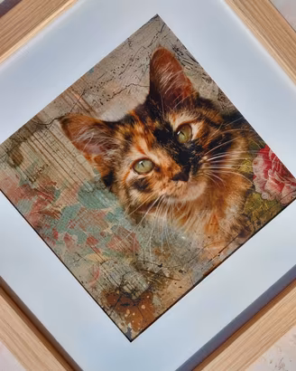 quadro con stampa gatto