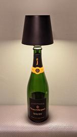 Veuve Clicquot bottiglia lampada led nera 