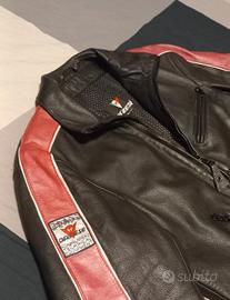 Giacca in pelle Dainese vintage con protezioni 