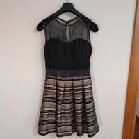 vestito elegante nero e oro 