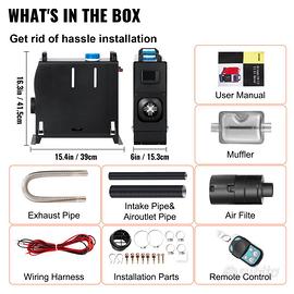 VEVOR Riscaldatore ad Aria Diesel, 8KW 12V Riscaldamento da Parcheggio Aria  Diesel all in One con Interruttore LCD Nero con Uscita d'Aria Singola, Kit  Riscaldatore per Camion Barca Autobus Roulotte