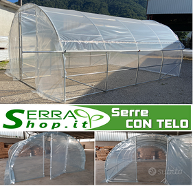 Serra tunne 6x3 telo PE rete antigrandine orto