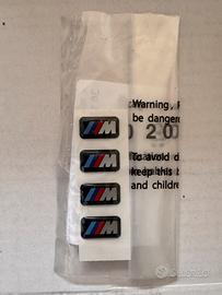 Bmw kit 4 Emblemi Ruota Adesivi Stemma M originali