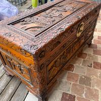 Cassa legno intarsiata