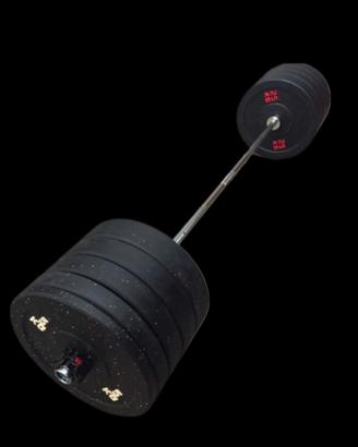 set dischi bumpers con bilanciere olimpico 130kg