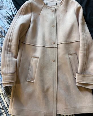 Cappotto rosa cipria scamosciato Zara tg. XS / 160