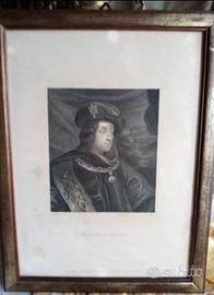 Lotto di 14 stampe con vetro e cornice in legno 