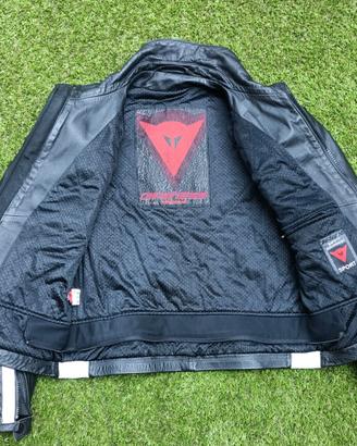 Giacca moto DAINESE in pelle tg 48 con protezioni